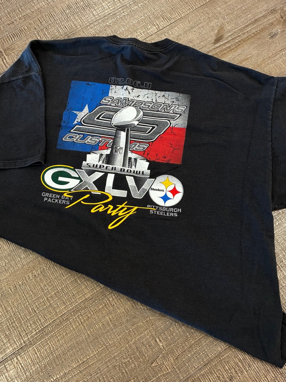 Port and Company Black Super Bowl GXLV Party Graphic Tee crewneck size 3XL